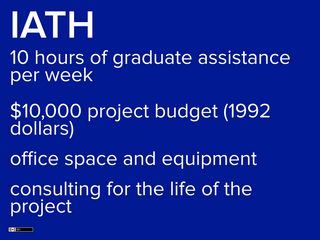 Slide: Summary of faculty fellowships at IATH